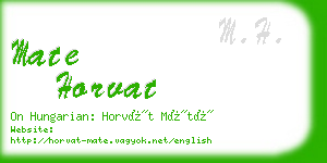 mate horvat business card